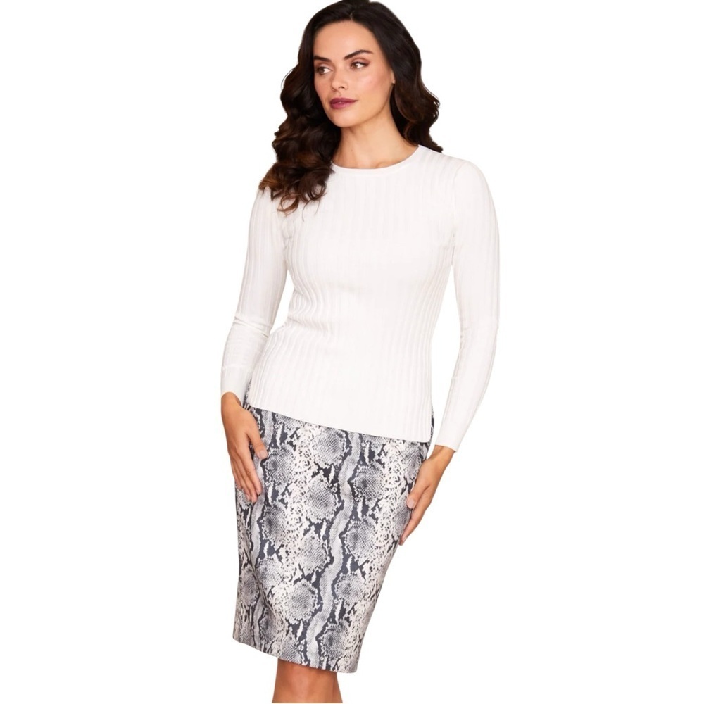 Peace Of Cloth Faux Suede Snake Print Skirt